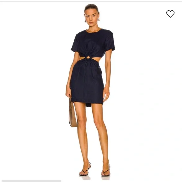 sachin and babi light blue dress Staud Ari Poplin Drop-Waist Slipdress main image 0